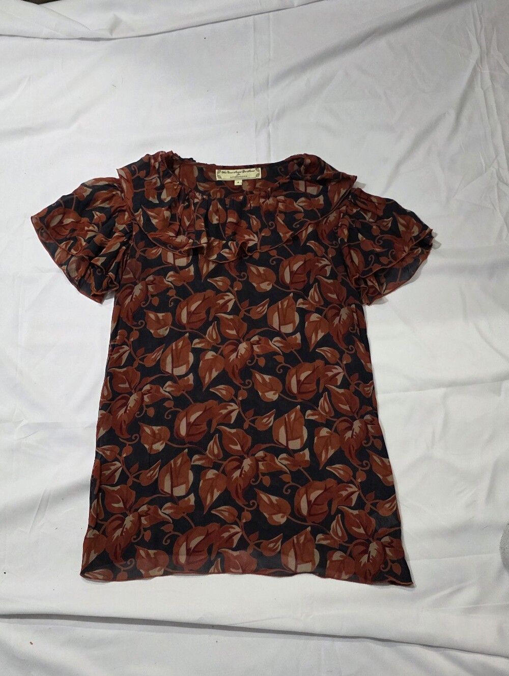 What Comes Around Goes Around for Anthropologie Floral Silk Top